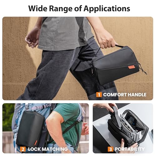 Osmo Pocket 3 Carry Bag for Xtra Muse/Osmo Pocket 3/ Osmo Mobile 7P /SEAccessories, Portable Travel Large Case Waterproof Multilayer All in One Storage Bag for Insta360 Flow Pro 2