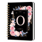 Lined Spiral Journal Notebook, A5 College Ruled Spiral Notebook for Women, Hardcover with Elegant Design for Work and Note-Taking, 5.5 * 8.25 inch, 160 Pages, Letter O - color: O