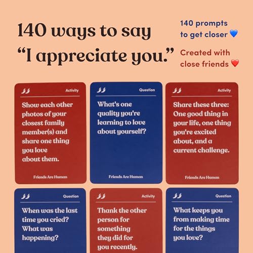 Friends are Human | 140 Conversation Cards to Help Deepen Friend Relationships | Card Game for Bonding & Communication | Therapy for Adults | from The Makers of Parents Are Human - style: Friends Are Human