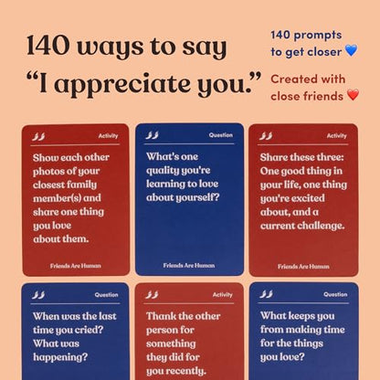 Friends are Human | 140 Conversation Cards to Help Deepen Friend Relationships | Card Game for Bonding & Communication | Therapy for Adults | from The Makers of Parents Are Human - style: Friends Are Human