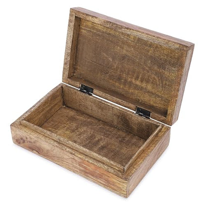 Ajuny Tree of Life Pattern Decorative Box Keepsake Trinket Holder Treasure Chest Jewelry Organizer for Necklaces Watch Storage Boxes Great for Gift- 8X5 Inch - style: Artisanal