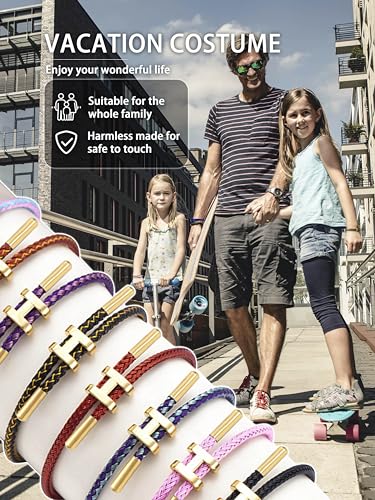 Steel Bracelet Link, Adjustable H-shape Wire Rope Bracelet, Lucky Jewelry with Titanium Buckle for Birthday, Valentine's, Graduation, Fashion Gift for Women, Men, Lovers, Friends - color: blue purple