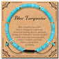BONNY BOXX Braided Genuine Bracelet, Elegant Handcrafted Natural Gemstone Crystal Bracelet Healing Power Energy Inspirational Gifts with Card for Unisex - color: Blue Turquoise, size: 2*4MM