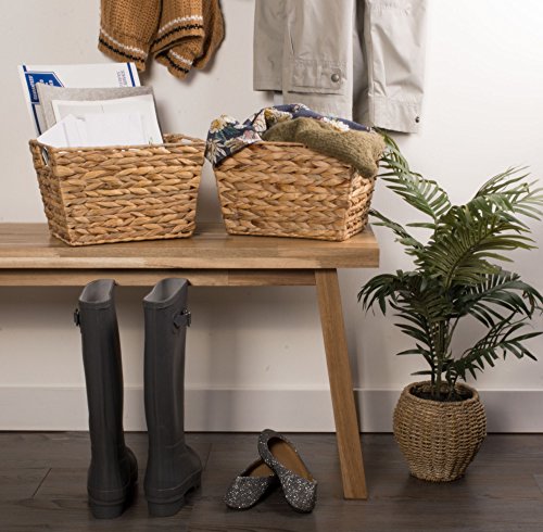 DII Hyacinth Collection Storage Baskets, Natural, Medium Set, 2 Piece - color: Natural, size: Medium Set, Single Size