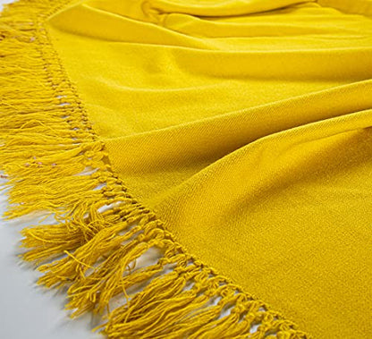 Meditation Shawl or Meditation Blanket, Shawl/Wrap, Oversize Scarf/Stole. Large. Unisex. - color: Yellow