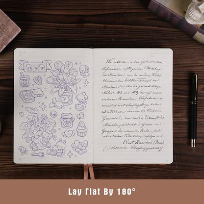 TIEFOSSI Lined Journal Notebook for Women Men, Leather Journal with Pen, A5 Evil Eye Hardcover Notebook for Work, Journaling, Travel & School, 100 GSM Thick Paper, 320 Numbered Pages, 6.2 x 8.3 in - color: Sand