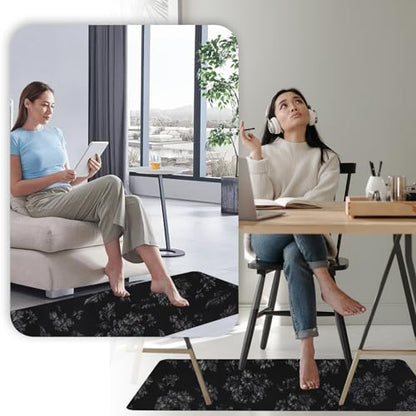 Grounding Mat Printed, 11.8 * 23.6 Universal Conductive Grounding mat for Bed, Earth Mat Grounding Pad for Better Sleep, Reduce Anxiety, Feet and Back Pain, Inflammation, Headache Relief