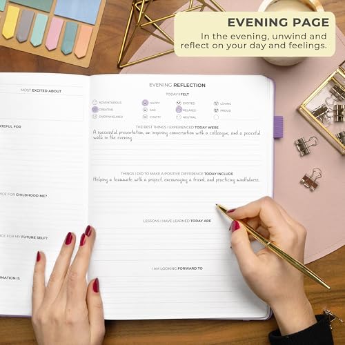Clever Fox Gratitude Journal Large – Happiness, Positivity & Affirmation Journal – Inspirational Daily Notebook, 3 Months, 8.3x11” (Lavender) - color: Lavender, size: A4 (8.5" x 11")