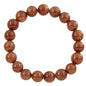Falari 10mm Natural Semi Precious Gemstone Stretch Bracelet Unisex - color: Goldsand Stone