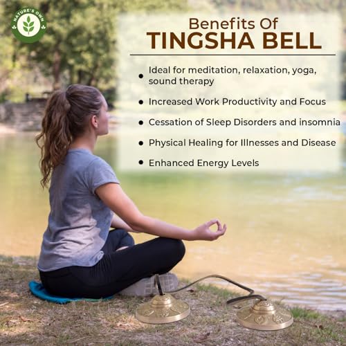 Tibetan Tingsha Bells Cymbals Meditation Chime Bells, 6.3 cm Percussion Instrument, with Cloth Bag, Embossed 8 Lucky Symbols, Ideal for Yoga, Mindfulness, Spiritual Healing, and Sound Therapy - color: 8 Lucky Symbols
