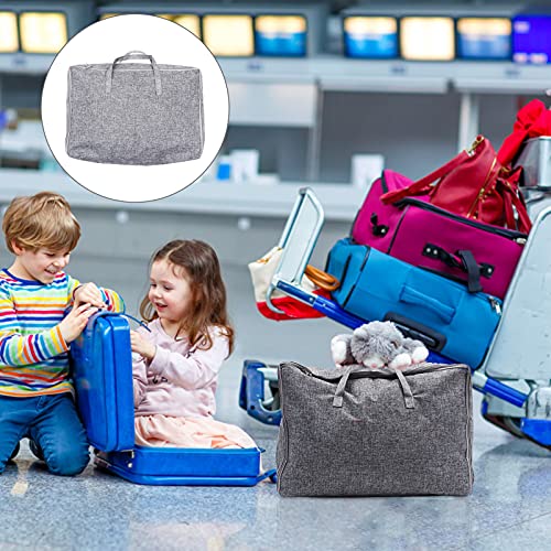 VICASKY Cotton Linen Storage Bag Travel Clothing Container Quilt Bag for Outdoor Fitness Lightweight Easy to Clean Convenient Handle for Sports Daily Use