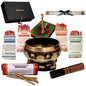 Meditation Accessories Gift Set With Guide: 4.5" Tibetan Singing Bowl Set,150 pcs Handmade Incense Variety Pack: Frankincense, Patchouli, Amitabha Buddha, Rose, Sandalwood, With Incense Holder