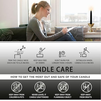 20 Min Black Meditation Candles – 30 Pack, Includes Mini Candle Holder & 12 Wax Dots, Slow Burn, Natural Unscented, for Halloween Yoga Prayer Mindfulness & Relaxation - color: Black, size: 30 Pack