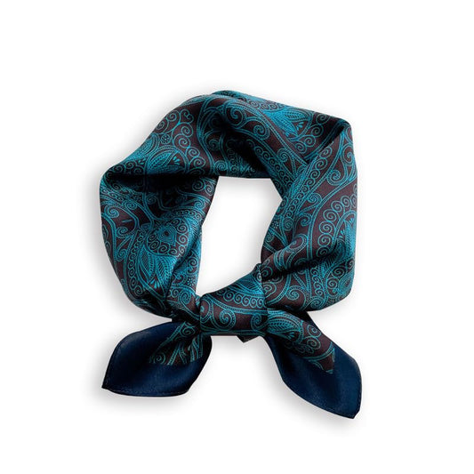 100% Mulberry Silk Neck Scarf - 21'' x 21'' Lightweight Neckerchief - Women Men Small Square Digital Printed Scarves - color: Green Graffiti