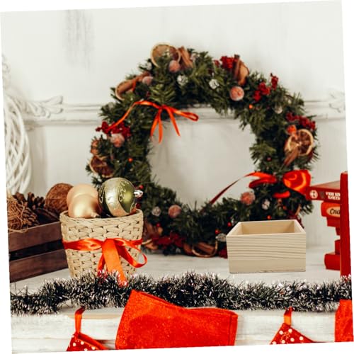 Tofficu 4pcs Small Wooden Storage Box Diy Wooden Storage Box Without Lid Cube Container Boys and Girls Toy Organizer Decorative - size: 15X15X7.2CM