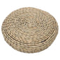 Woven Meditation Cushion 30x30cm Hand-Made Round Cotton Filled Yoga Mat Straw Seat Pad for Home Meditating and Photo Background