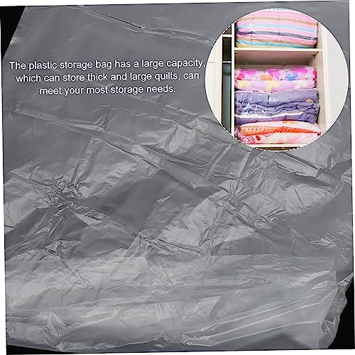 Alipis 5pcs Extra Large Clear Plastic Storage Bags Heavy Duty Versatile Bedding Cloth Bags for Comforter Pillows Quilts Luggage and Household Storage Tear Resistant Organizer Pouches for