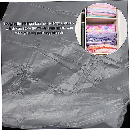 Alipis 5pcs Extra Large Clear Plastic Storage Bags Heavy Duty Versatile Bedding Cloth Bags for Comforter Pillows Quilts Luggage and Household Storage Tear Resistant Organizer Pouches for