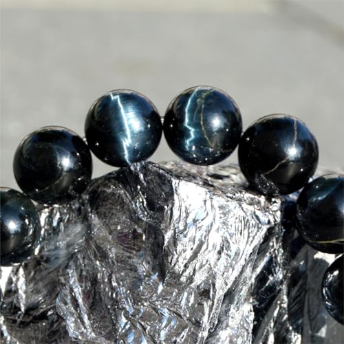Natural Handmade Healing Chakra Bracelet - color: 12mm-Blue Tiger Eye-FOR 8-8.7 INCH WRIST