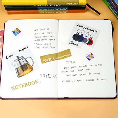 JOYEUX Blank Journal Notebook, A5, 160 Pages 100 Gsm Thick Sketch Books Hardcover Journal for Writing, 5.7 inches x 8 inches Notebooks for Work (Black) - color: Black
