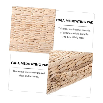 Mikinona 1pc Straw Yoga Mat Thicken Meditation Seat Pillow Home Decorative Square Cushion Thick Japanese Style Cushion