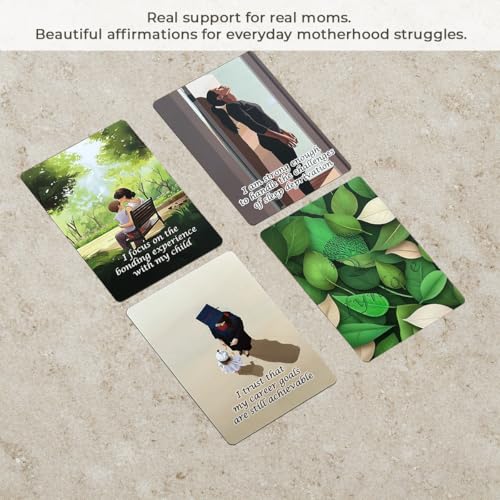 Illustrated Affirmation Cards for Mothers – 20 Original Designs with Encouraging Messages for Everyday Situations. A Distinctive Gift for New Moms & Beyond.