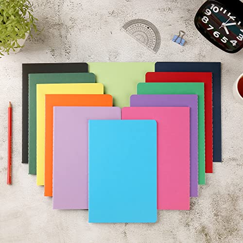24 Pack College Ruled Notebook & Journal Bulk, Multi Cover, Line Thick Paper, A5 Size, 5.5x8.3 inch, 60 Page, Small Subject Composition Note Pad Set for Women Men Kids Traveler Student Office - color: Multi, style: Multi-24-Line