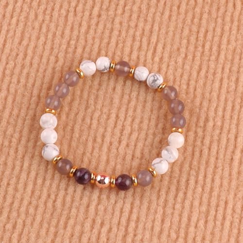 KSQS Healing Stone Bead Bracelet for Women, Natural Gemstones Balance Protection Bracelet, Spiritual Crystal Beads Bracelet Anxiety Relief with Meaning Card - style: You can do this