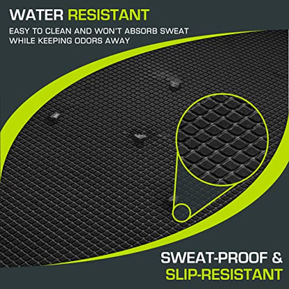 ProsourceFit Exercise Balance Pad, Non-Slip Cushioned Foam Mat & Knee Pad for Fitness and Stability Training, Yoga, Physical Therapy - color: Black, size: L - (15.5" x 12.75") (Pack of 8)