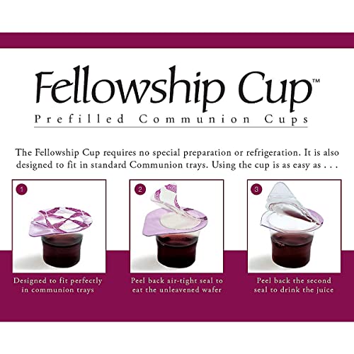 Broadman Church Supplies Pre-filled Communion Fellowship Cup, Juice and Wafer Set, 6 Count (Pack of 2) - size: 6 Count (Pack of 2)