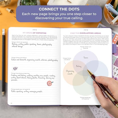 Clever Fox Purpose Seeker Journal – Guided Manifestation & Life Reflection Planner for Daily Self-Exploration, Goal-Setting & Gratitude (Lavender) - color: Lavender