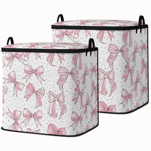king comforter storage bag,clothes blanket bedding pillow quilt organizer for closet,fabric moving bags with portable handles and zipper 95L(2pack) - color: 2