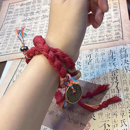 Blessed Tibetan Handmade Lucky Bracelet: Adjustable Red String Bracelet for Protection, Kabbalah Friendship, Perfect Couples and Best Friend Bracelet, Bracelets for Mens Womens Amulet Gifts