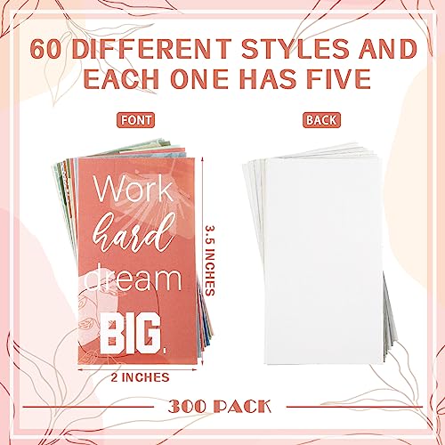 Jinei 300 Inspirational Affirmation Cards Bulk Daily Positive Motivational Gifts Cards Small Mini Encouragement Quotes for Women Coworker Team(Bohemian) - style: Bohemian