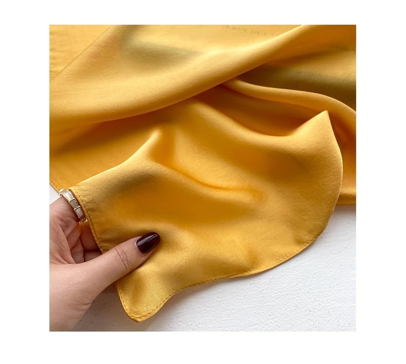 100% Mulberry Silk Neck Scarf - 21'' x 21'' Lightweight Neckerchief - Women Men Small Square Digital Printed Scarves - color: 081