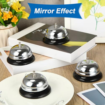 Yexiya 48 Packs Call Bell 3.35 Inch Diameter with Metal Anti-rust Construction Service Bell for Hotels, Schools, Restaurants, Reception Areas, Hospitals, Warehouses