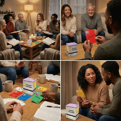 Christian Conversation Cards – 150 Scripture Reflection Questions to Deepen Faith & Spark Meaningful Discussion | Bible Devotional Cards for Groups & Personal Growth | Thought Provoker - color: Gray