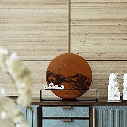 HASMI Office Desk Decor New Chinese Ink Zen Round Decoration Home Living Room Desktop Decoration Office Desktop Decoration Decoration Desk Decorations
