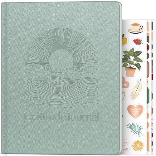 Skyline Daily Gratitude Journal – Guided Fill In the Blank Notebook for Inspirational Journaling –Positive Affirmation Planner (Ice River)