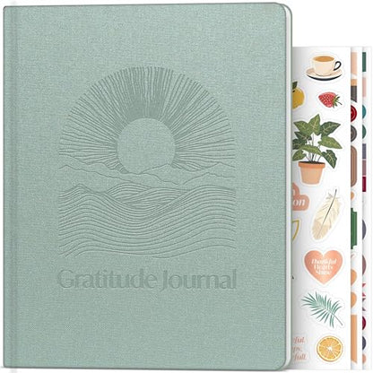 Skyline Daily Gratitude Journal – Guided Fill In the Blank Notebook for Inspirational Journaling –Positive Affirmation Planner (Ice River)