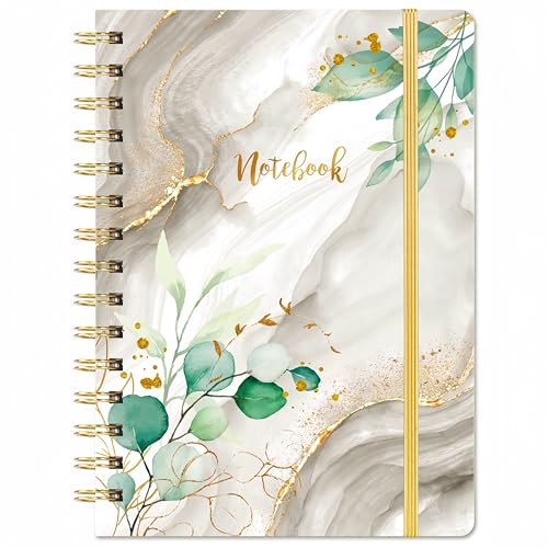 Ruled Journal/Notebook - Lined Journal with Premium Thick Paper, College Notebook/Journal, 8.5" X 6" with Exquisite Inner Pocket, Strong Twin-Wire Binding, Waterproof Hardcover for Office, School - color: Grey