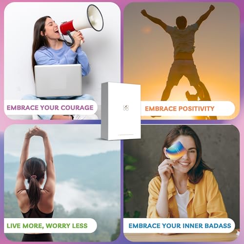 Unique Badass Birthday Gifts - Badass Affirmation Cards - 55 Sweary Affirmation Cards - Daily Positive Motivational Card - Inspirational & Self Care Quotes - Spiritual Gifts for Best Friend, Sister - style: Gradient