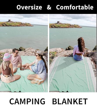 Giant Turkish Beach Towel Boho Beach Throw Blanket Anti Resistant Sand Free Quick Dry Lightweight Sandless Cloud Hawaii Honeymoon Travel Essentials Xl Big Huge Jumbo Women Summer Vacation Gift - color: Beige, size: Giant Large 82''x88''