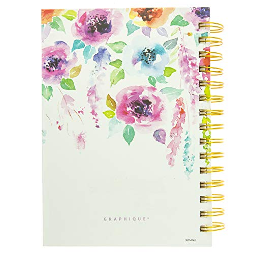 Graphique Designer Notebooks - Hanging Flower Garden - Spiral Bound Writing Journals for Offices, Schools, Classrooms, and More - Hard Cover with 160 Ruled Pages (6.25" x 8.25") - color: Hanging Flowers