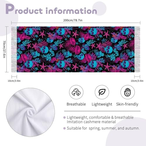 Big Oversized Long Scarves Pashmina Shawl Wrap Women gifts - color: Picture (651)