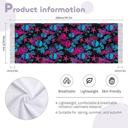 Big Oversized Long Scarves Pashmina Shawl Wrap Women gifts - color: Picture (651)