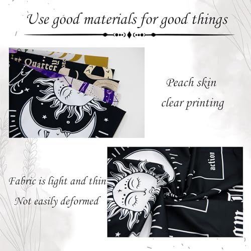 Knana Tarot Altar Cloth - Silk Mat for Reading with Tarot Card Bag - color: Tarot Card Layout
