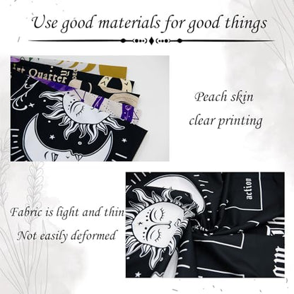 Knana Tarot Altar Cloth - Silk Mat for Reading with Tarot Card Bag - color: Tarot Card Layout