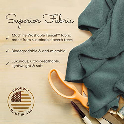 Travel Shawl Wraps for Women - 68x35in Wrap. Lightweight Pashmina, Airplane Travel Blanket Scarf. Made In USA - color: Classic Jersey - Sage Green