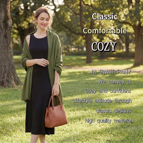 Pashmina shawls and wraps for Evening Dresses Scarf for Women Winter Shawl Wraps for Women Weedings - color: Green